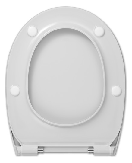 HARO WC-Sitz Evo Soft Close Premium weiß, Scharniere Edelstahl, Klappdübel, Schlitzscheibe