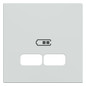 Zentralplatte USB 2f polws Klemmbef m.Aufdr