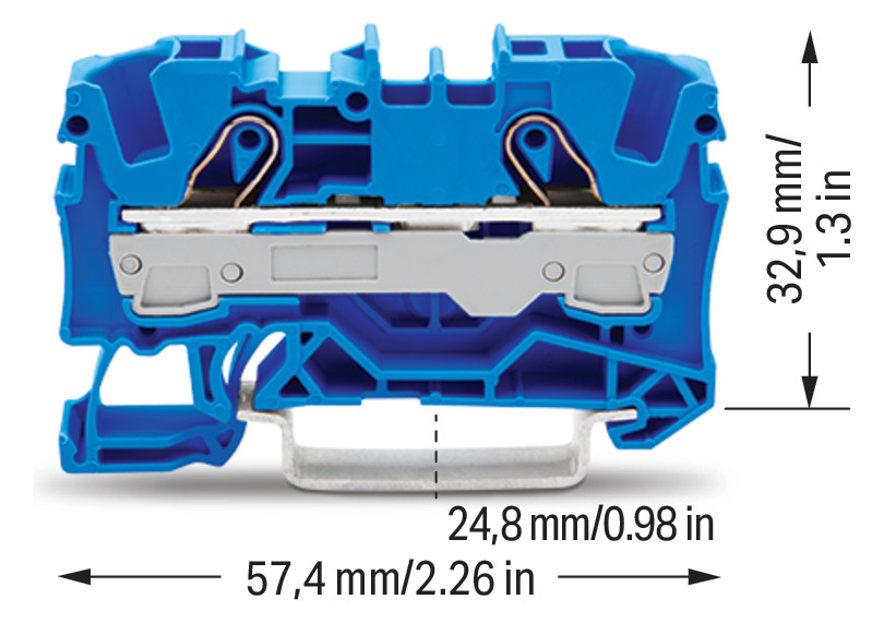 Reihenklemme 0,5-6qmm Serie 2006 1Etage 2kl bl 41A Hutschiene TH35