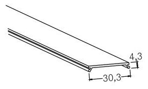 Abblendung tra sym direkt Kst transp 2000x30,3x4,3mm