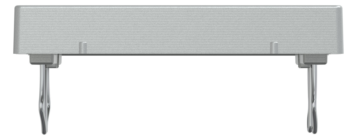 Zentralplatte USB 2f alu-si Klemmbef m.Aufdr aluminium-silber