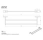 Giese Badetuchhalter Gifix Tono 670x150x30mm, doppelt, schwarz matt