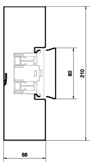 Geräteeinbaukanal ST 210x65mm vz 9030qmm GEB-K 2000mm