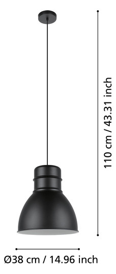 EGLO HL/1 E27 SCHWARZ/WEISS        43621 