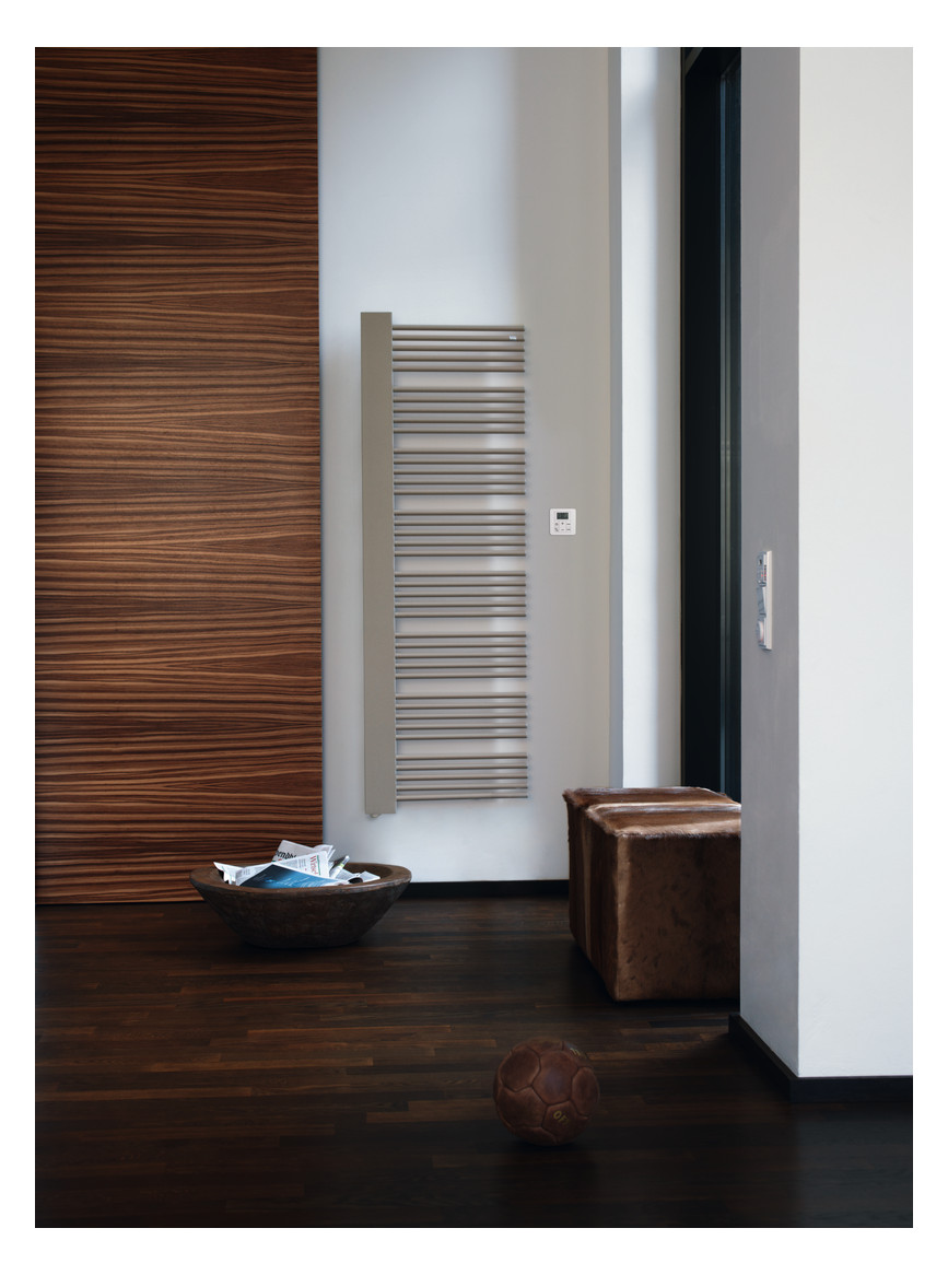 Zehnder Design-Elektroheizkörper Yucca Cover YPER-180-60/GD Blende weiss, RAL 9016, schwarz quartz, rechts