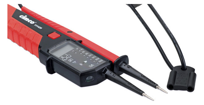 Spannungsprüfer 2p CAT.IV 12-1500V Batt LED/LCD Drehfeldrichtungsanzeige