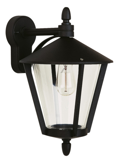 Wandanbauleuchte 75W HV sw IP44 E27 Ø260x415mm