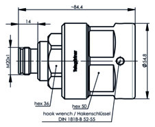 4.3-10-Buchse Rundkabel 5 50Ohm