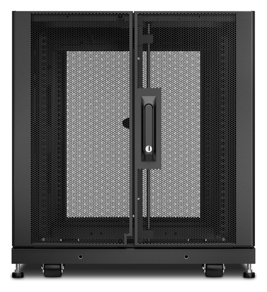 Netzwerkschrank 12HE B600xH658xT1070mm IP20 Mit rückseitiger Tür pulverbesch