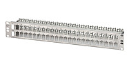 Modulträger 48Ports 1,5HE Schirm 65,8x482,6x92,5mm 19Zoll-Einbau