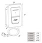 Wallbox 11kVA 3ph witty one L6,5m 1f Kst 11kW/Ladep IP54 250x370x150mm Wandmont
