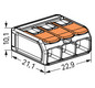 Steckklemme 3f 450V 41A Serie 221 0,5-6qmm m.BetätiHebel f.Massivleiter