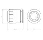 Rohrschott-BS DS90 Ø74mm 100mm Zub.erf Zubehör erforderlich