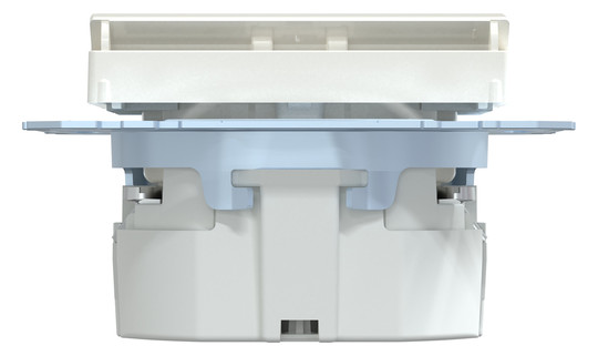 Steckdose 1f polws glz System M UP m.OL m.BS Mit Orientierungslicht IP20