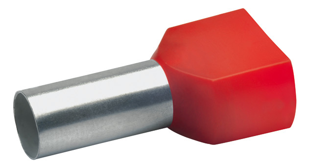 ZW-Aderendhülse 10qmm 14mm isol PP rt Cu Polypropylen (PP) verzinnt