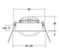 LED-Einbaustrahler 6W 3000K 630lm Konv ni mt 1LED Alu IP20 RF:hochglänzend