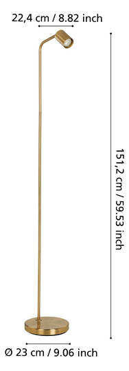EGLO Stehleuchte/1 GU10 Messing-  901866 