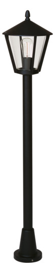 Pollerleuchte 57W E27 sw Alu Kst_tr HV IP44