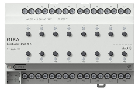 GIRA 512900 Schaltaktor 16f 10 A KNX REG 