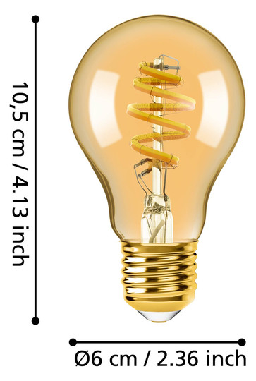 EGLO Leuchtmittel amber E27 1X4,9W 12241 
