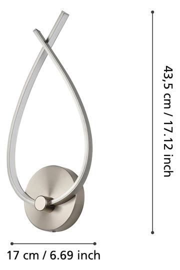 EGLO LED-Wandleuchte Nickel-Matt   98889 