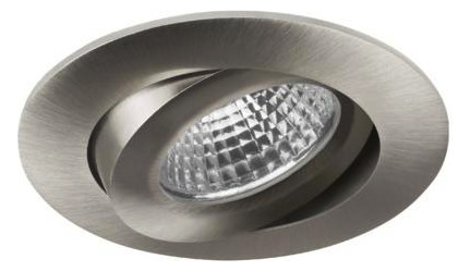 LED-Einbaustrahler 6,7W 3000K 570lm ni gbürst 1LED Alu IP20 gebürstet Ø/EB68mm