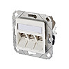 Anschlussdose Cat6A 3xRJ45 IDC Kanaleinb Schneidklemme IDC rws schräg