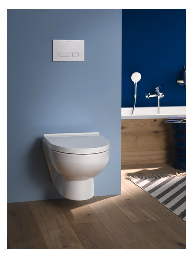 Duravit Wand-WC Set No. 1 mit WC-Sitz, Rimless, weiß