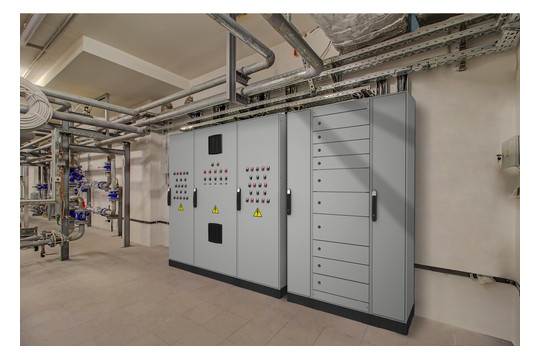 Standschrank ST IP55 B800xH1800xT500mm pulverbesch RAL7035 Koppelbar
