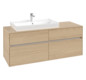 V&B Waschtischunterschrank Collaro 140x54,8x50cm, Waschtisch links, nordic oak