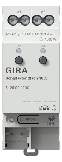 GIRA 512500 Schaltaktor 2f 10 A KNX REG 