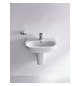 Duravit Waschtisch D-Code 55 x 43 cm, mit Hahnloch, Überlauf, Hahnlochbank, weiß