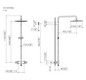 Dornbracht Duschgarnitur Showerpipe mit Brause-Thermostat, Ausladung Standbrause 453mm, Bronze gebürstet