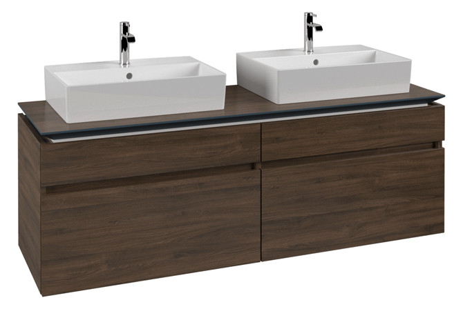 V&B Waschtischunterschrank Legato 160x55x50cm, für 2 Waschtische, Arizona Oak