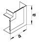 Flachwinkel GEB-K HFT 68x170mm Kst unbeh ver-ws hfr RAL9016
