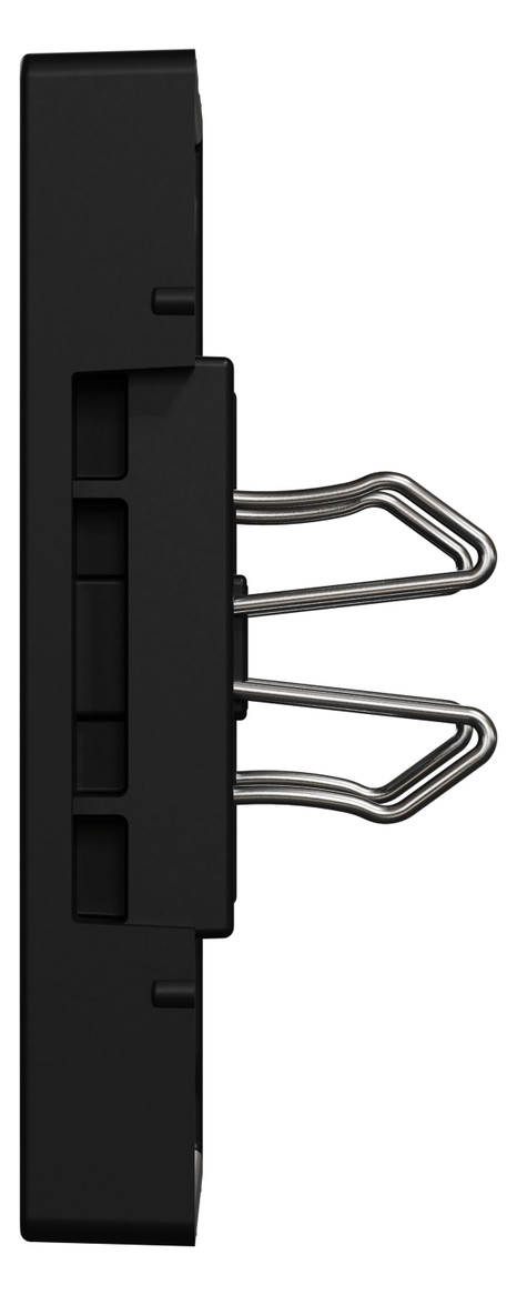 Zentralplatte USB sw einrasten m.Aufdr m.Beschr.Feld
