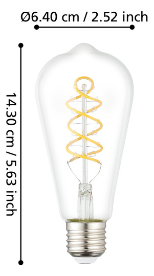 EGLO Leuchtmittel E27-LED ST64    110318 