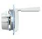 Steckdose 1f akws glz System M UP m.BS Klappd aktivweiß IP44