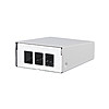 Modulträger 3Ports Wandmont RAL9010 43,63x85x110mm