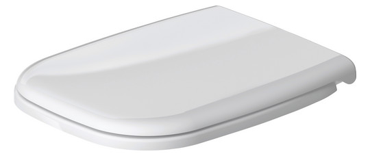 Duravit WC-Sitz D-Code Compact ohne Absenkautomatik, Scharniere Edelstahl, weiß