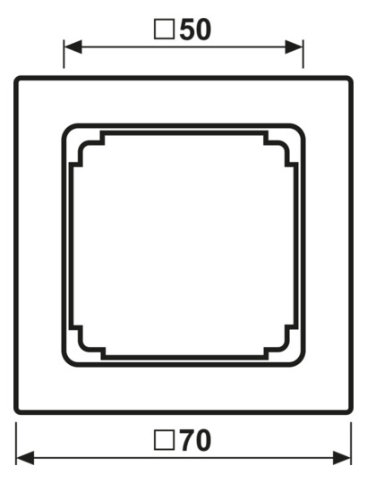Zwischenrahmen aws LS 50x50mm RAL9010 quad50mm/quad50mm