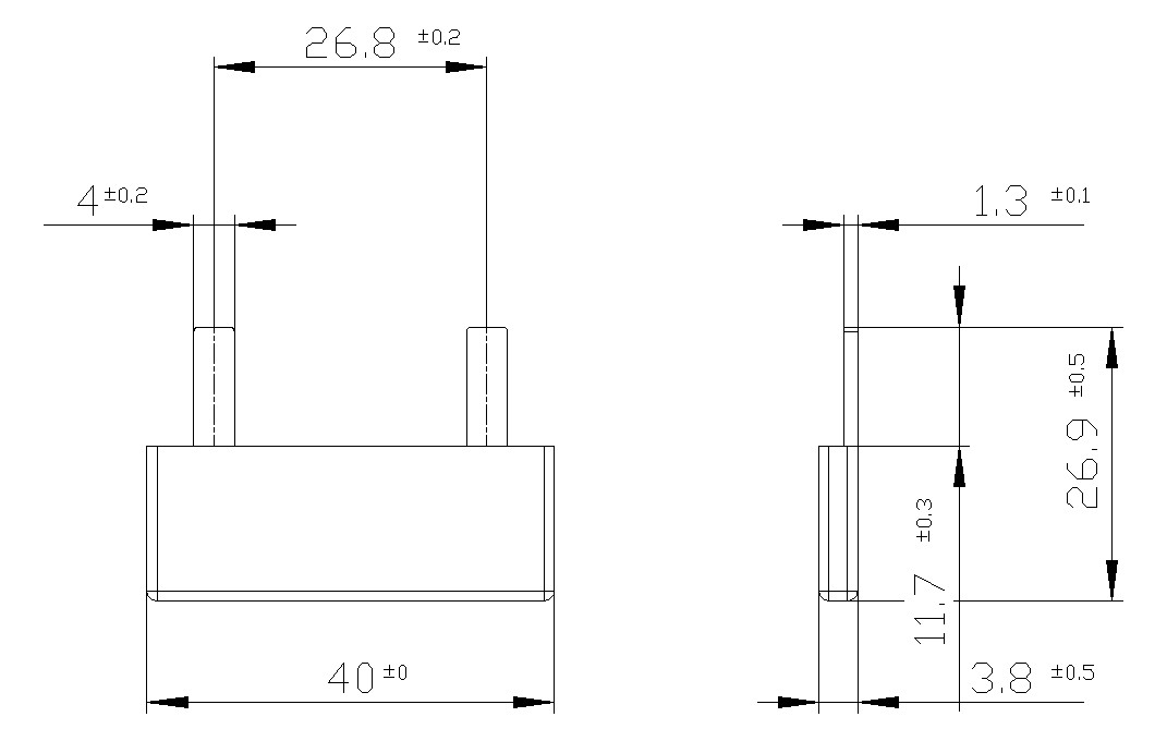 Phasenschiene 1ph 18mm 40mm 10qmm 50A Stift Isoliert