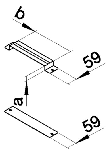 Verbindungslasche UF-K ST 340x48mm vz Lasche m.PotenziAusgl