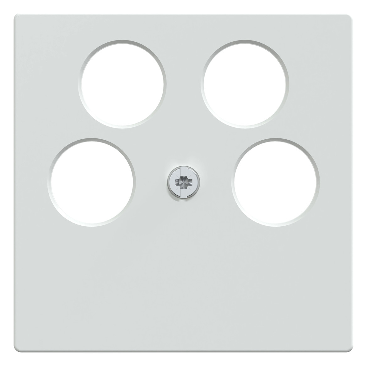 Zentralplatte Sat/TV/Radi System M akws Schraubbef 4f aktivweiß