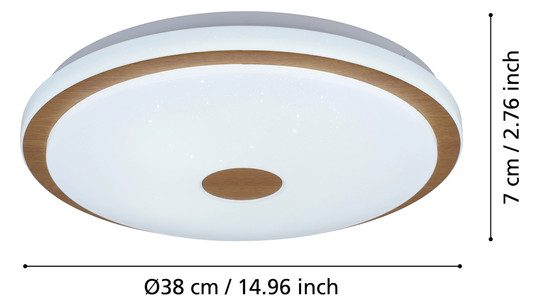 EGLO LED-CCT Deckenleuchte D:380  900598 