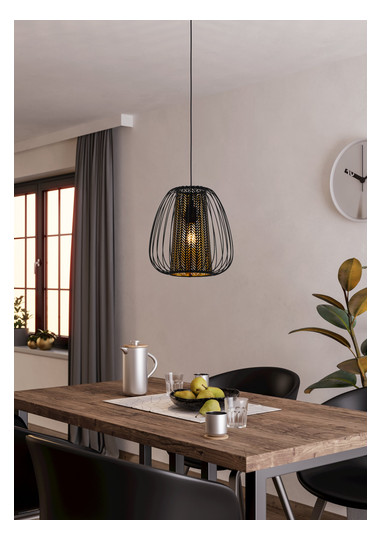 EGLO Hängeleuchte CURASAO schwarz  99661 
