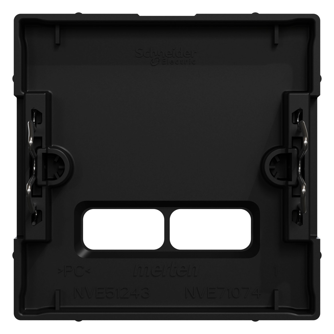 Zentralplatte USB sw einrasten m.Aufdr m.Beschr.Feld