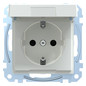 Steckdose 1f akws glz System M UP m.BS Klappd aktivweiß IP44