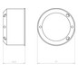 BSdose E90 HW Ø74x44mm Kst rnd IP3X Brandschutzdose