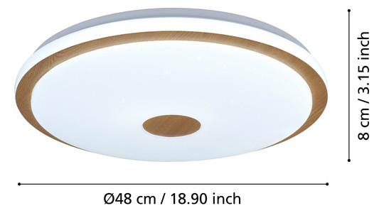 EGLO LED-CCT Deckenleuchte D:480  900599 